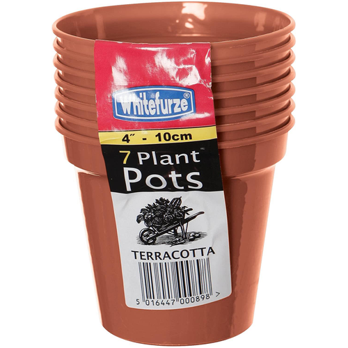 Your Daily Superstore Whitefurze 10cm Garden Pot- Set of 7