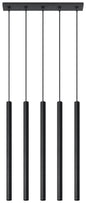 Pendant lamp PASTELO 5 Black Round Tube Shape Spot Modern Loft Design LED G9